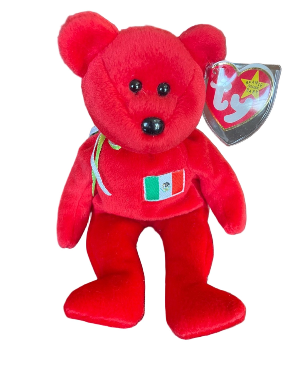 1999 Ty Beanie Baby Osito with Mexico Flag 2/5/1999